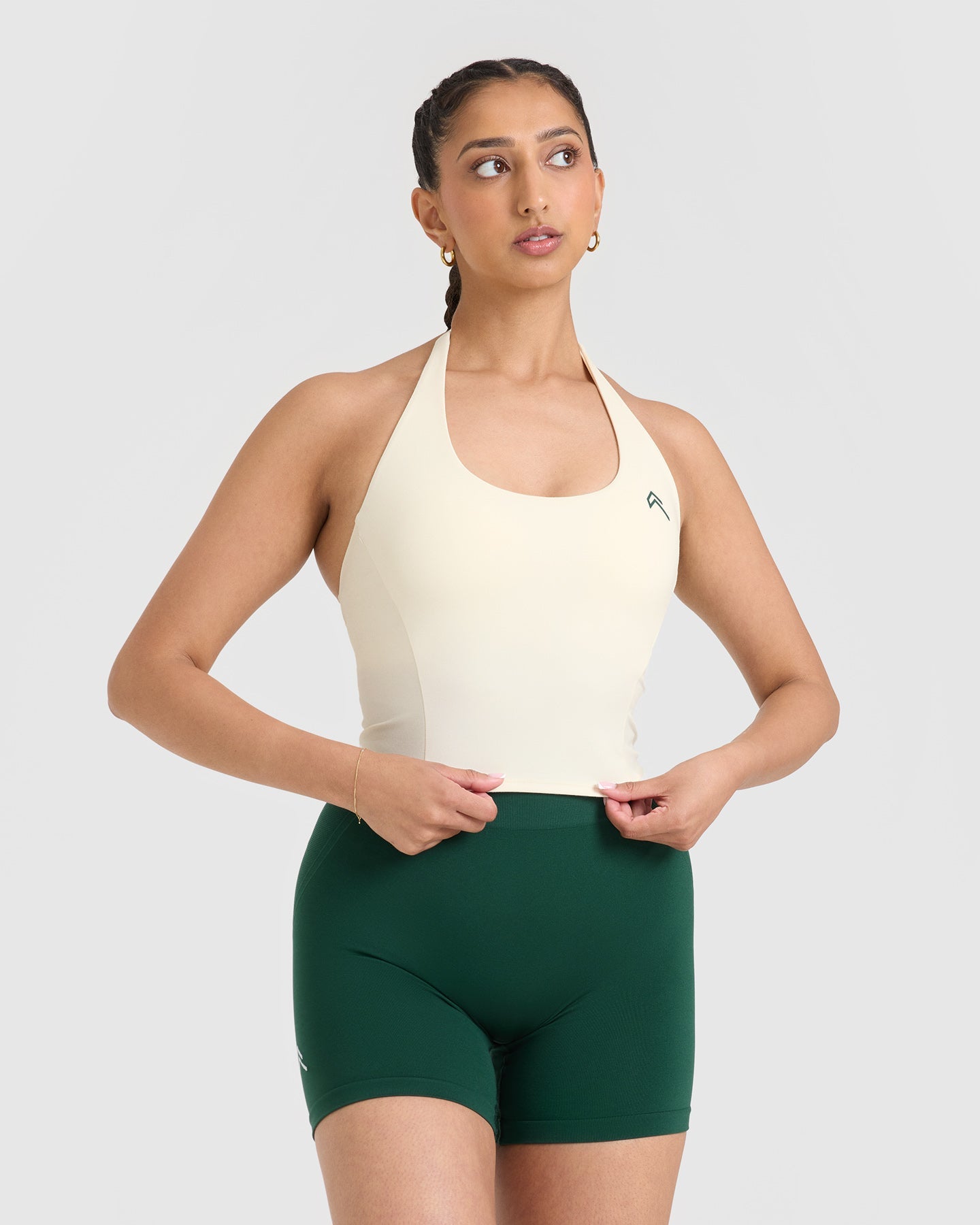 Timeless Halter Neck Mid Vest for Women - Elegant Off White Summer Top | Perfect for Beach, Vacation, and Casual Outings