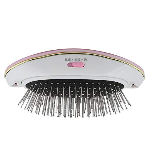 Ionic Hairbrush Electric Massage Brush - Portable Negative Ion Anti-Static Hair Brush with Scalp Massage Function (Pink) - Perfect for Home Hair Care & Travel Styling