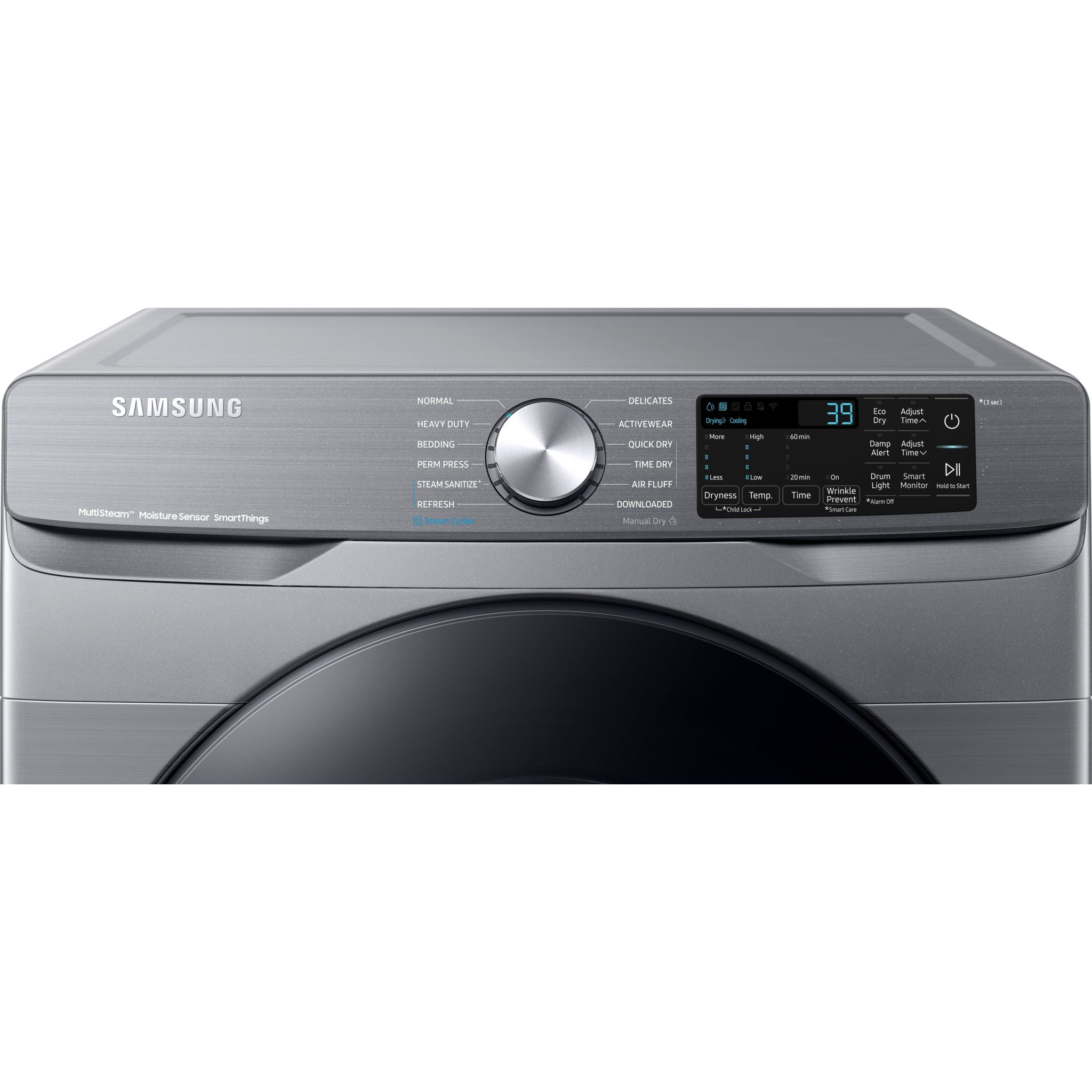 Samsung DVG45B6305P Front Load Electric Dryer - 7.5 Cu. Ft. Capacity, ENERGY STAR Certified, Smart Sensor Dry, Wrinkle Prevent, Grey - Perfect for Laundry Rooms & Apartments