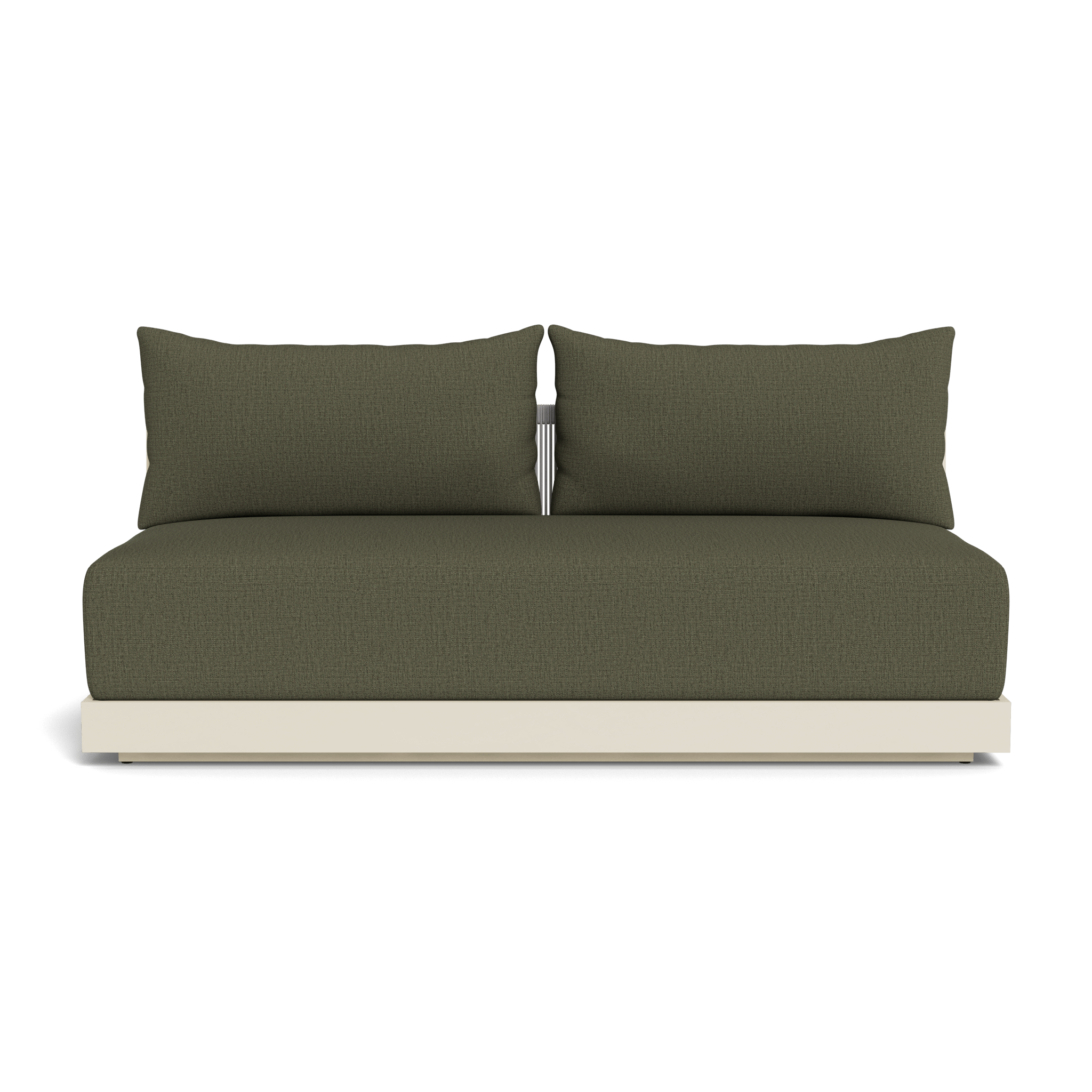 Antigua 2-Seat Armless Sofa - Modern Small Space Loveseat for Living Room, Bedroom, or Office - Comfortable and Stylish Lounge Seating