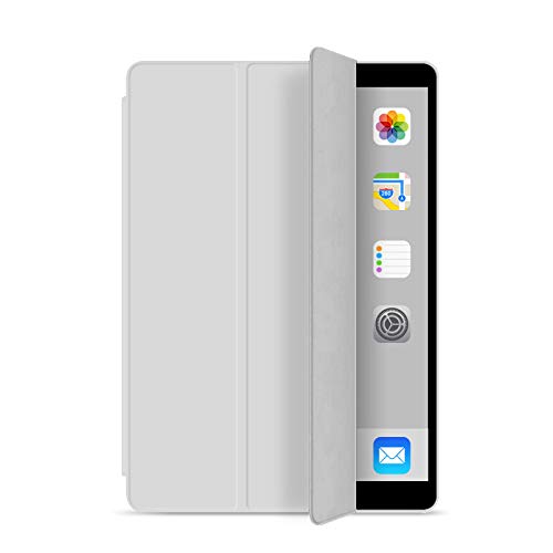 Premium iPad 10.2 Inch Case for 9th/8th/7th Generation (2021/2020/2019) - Auto Sleep/Wake, Pencil Holder, Protective Cover - Gray | Perfect for Work, School & Travel