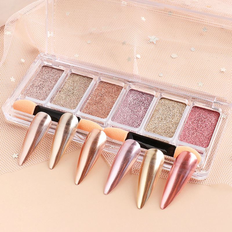 Rose Gold Holographic Chrome Pigment Eyeshadow Palette - Vegan & Cruelty-Free Makeup for Party, Festival & Special Occasion Looks