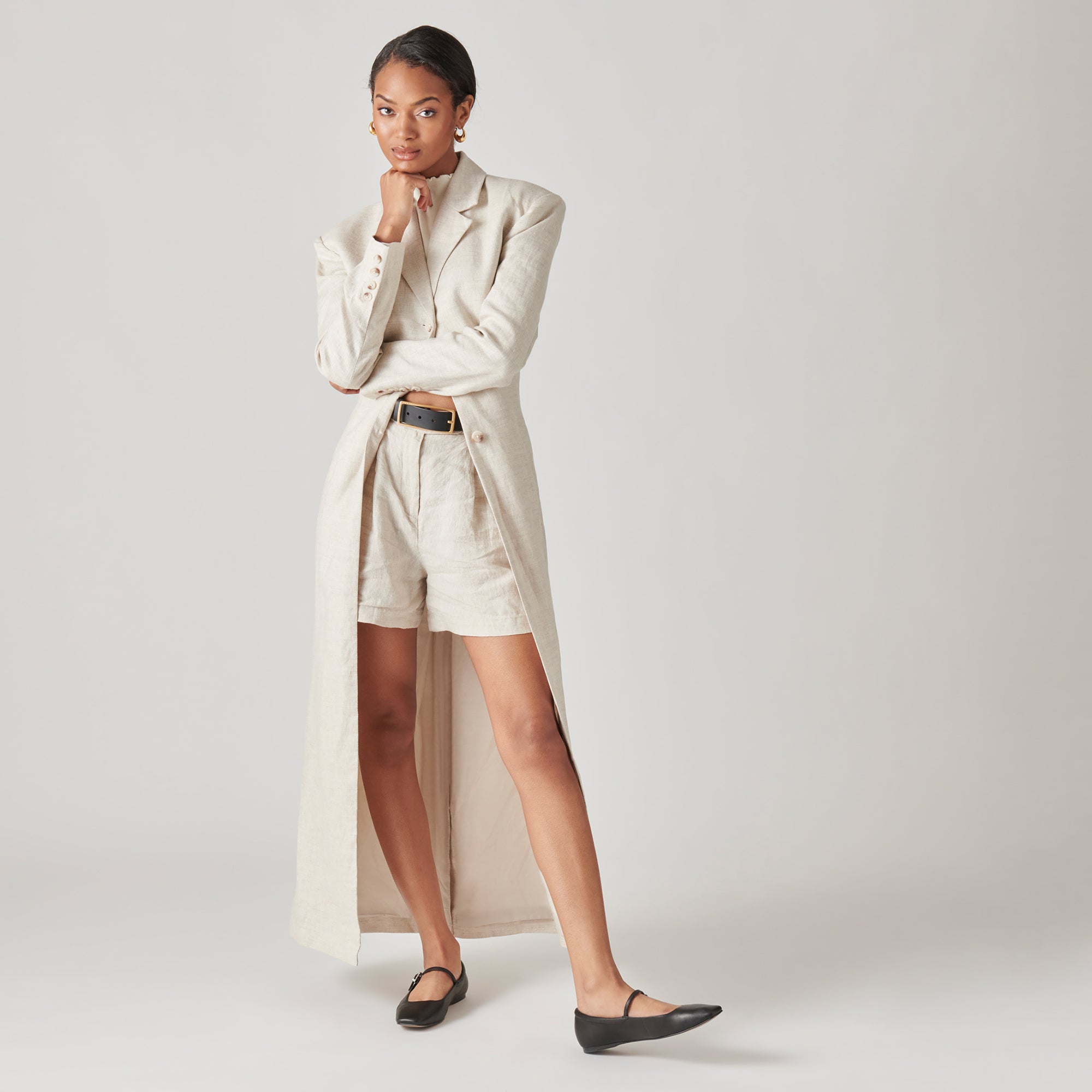 REYES Black Leather Ballet Flats for Women - Comfortable & Stylish Shoes for Work, Casual Wear, and Dance