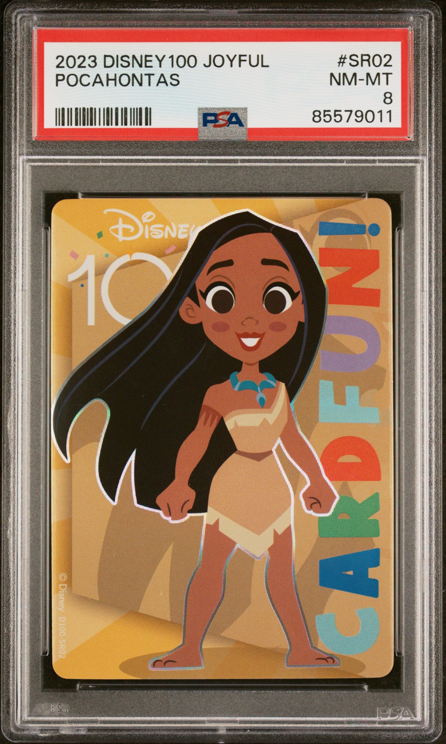 2023 Disney 100 Joyful Pocahontas SR02 PSA 8 Graded Trading Card - Perfect for Collectors, Disney Fans & Card Game Enthusiasts