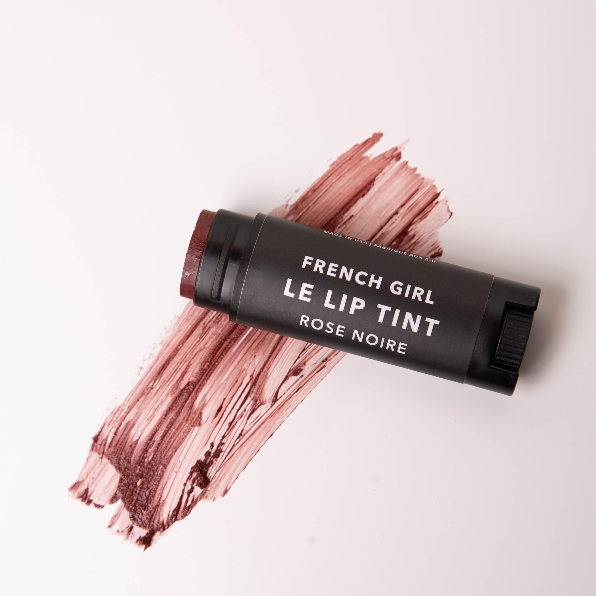 French Girl Le Lip Tint - Moisturizing Vegan Lip Balm with Organic Ingredients | Buildable Sheer to Medium Coverage | Hydrating Clean Formula | Cruelty-Free & Shine Enhancing | Rose Noire | Perfect for Daily Wear, Date Nights & Natural Makeup Looks