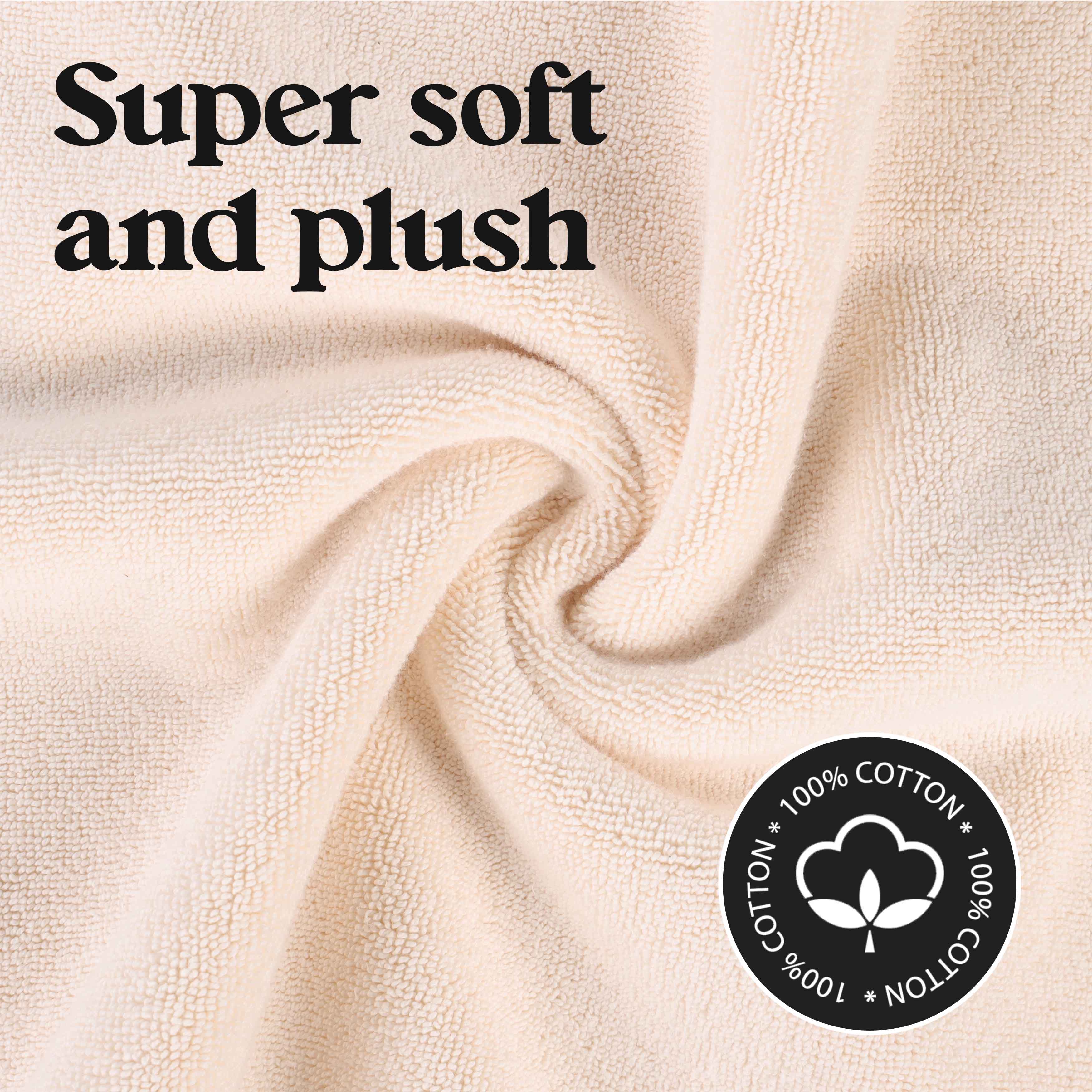 Premium Cotton Modern Geometric Border Absorbent Bath Mat Set of 2 - Non-Slip Soft Bathroom Rug for Bathroom Floor, Shower, Vanity Area - Home Decor Essentials