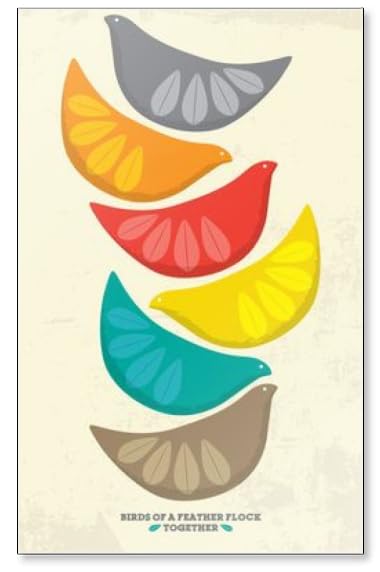 Birds of a Feather Flock Together Inspirational Fridge Magnet - Motivational Quote for Office, Home & Kitchen Decor