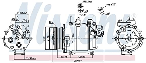 Nissens Air Conditioning Compressor 89245 - High Performance Auto AC Compressor for Smooth Cooling | Perfect for Car, Truck & SUV AC System Repairs
