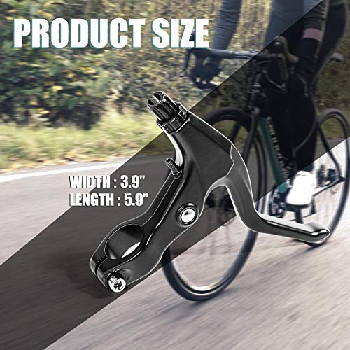 Premium Aluminum Alloy Bike Brake Levers - 2.2cm Diameter Black MTB Brake Handles for Mountain, Road & Folding Bikes | Durable Cycling Accessories for Commuting, Trail Riding & Urban Adventures
