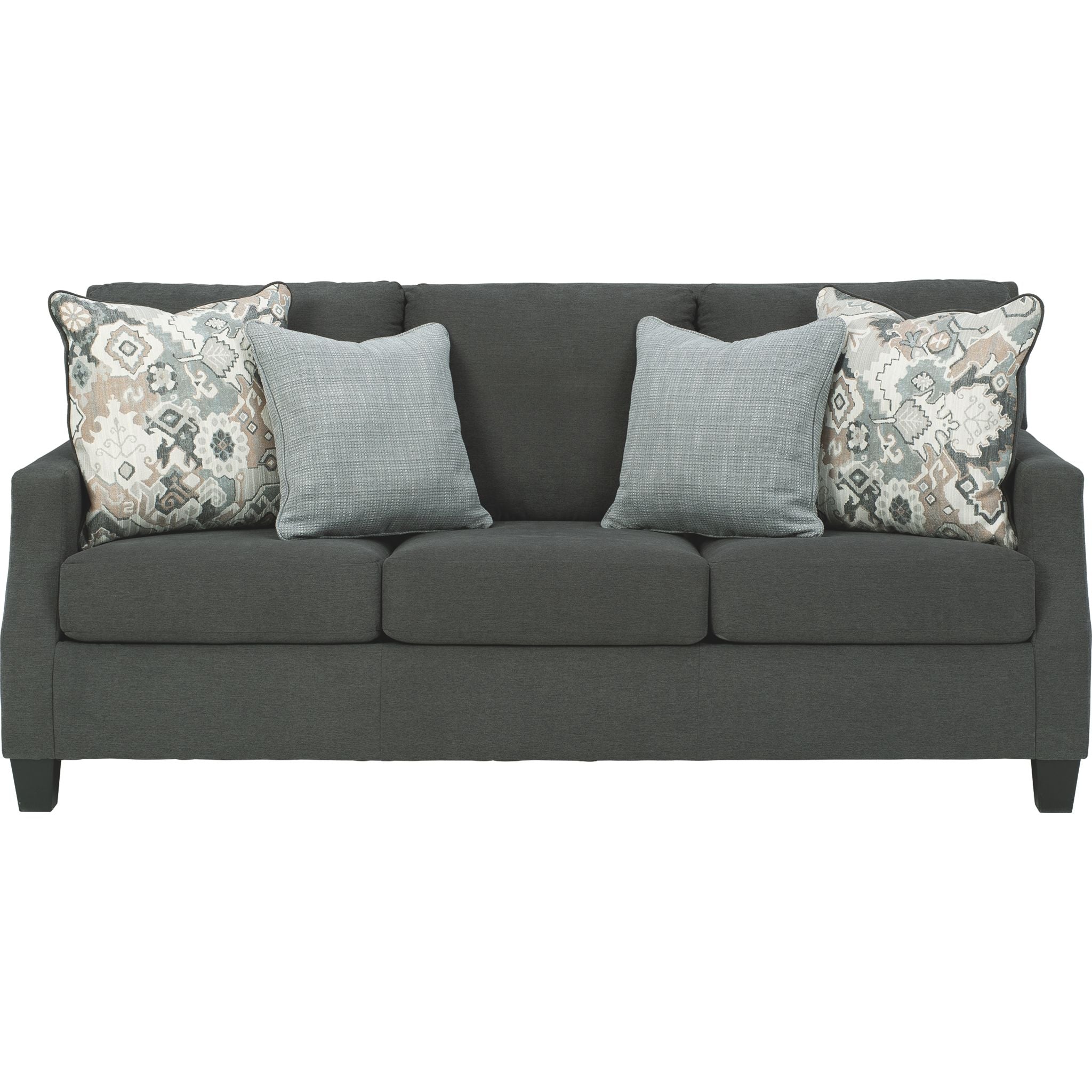 Bayonne Sofa - Modern Charcoal Gray Fabric Sectional Couch for Living Room, Lounge & Family Room Comfortable Seating
