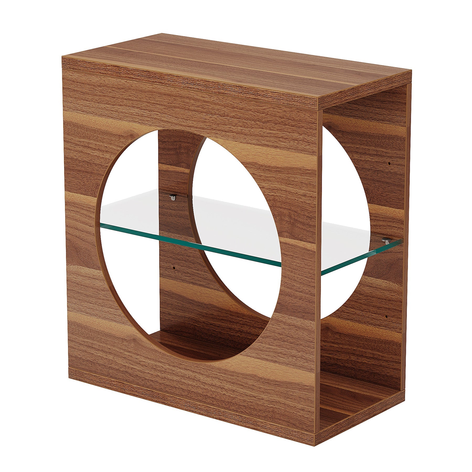 Modern 3-Tier End Table with Adjustable Glass Storage Shelf - Stylish Side Table for Living Room, Bedroom & Office Organization