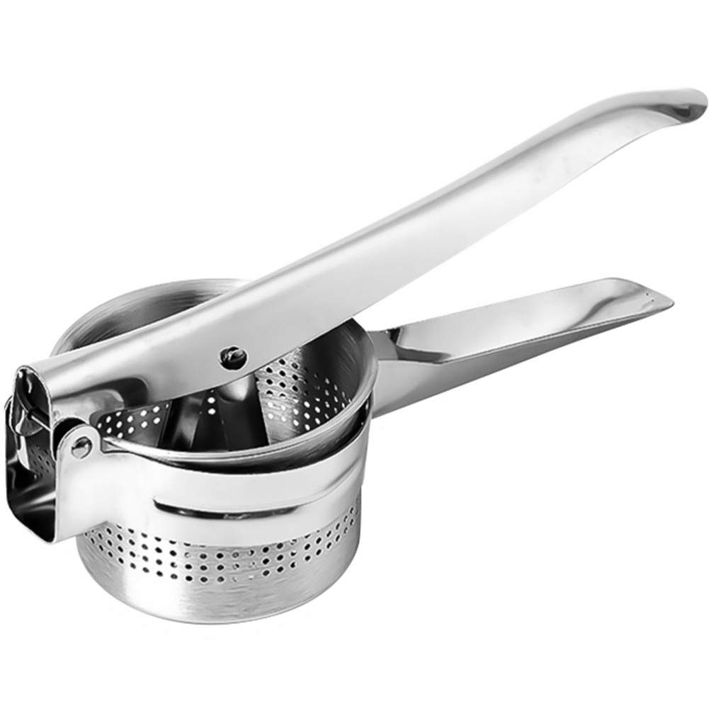 Stainless Steel Ginger Press & Potato Crusher - Manual Juicer & Wire Masher for Fresh Ginger Juice & Puree - Perfect for Cooking, Baking & Healthy Drinks