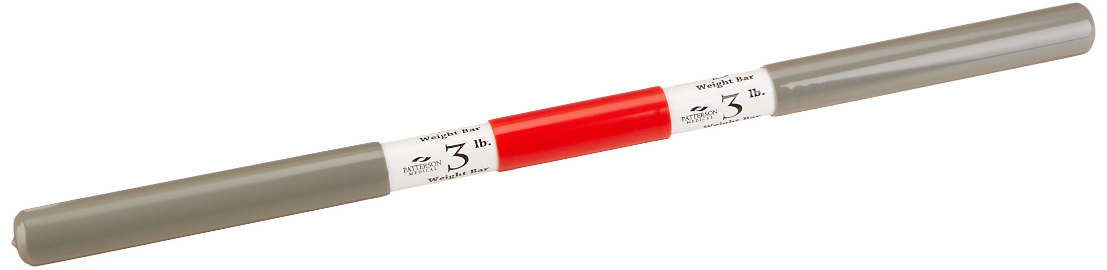 Sammons Preston 3-Pound Red Rehab Weight Bars - Color-Coded Therapy & Exercise Equipment for Men, Women & Elderly - Home & Clinical Use for Rehabilitation & Recovery
