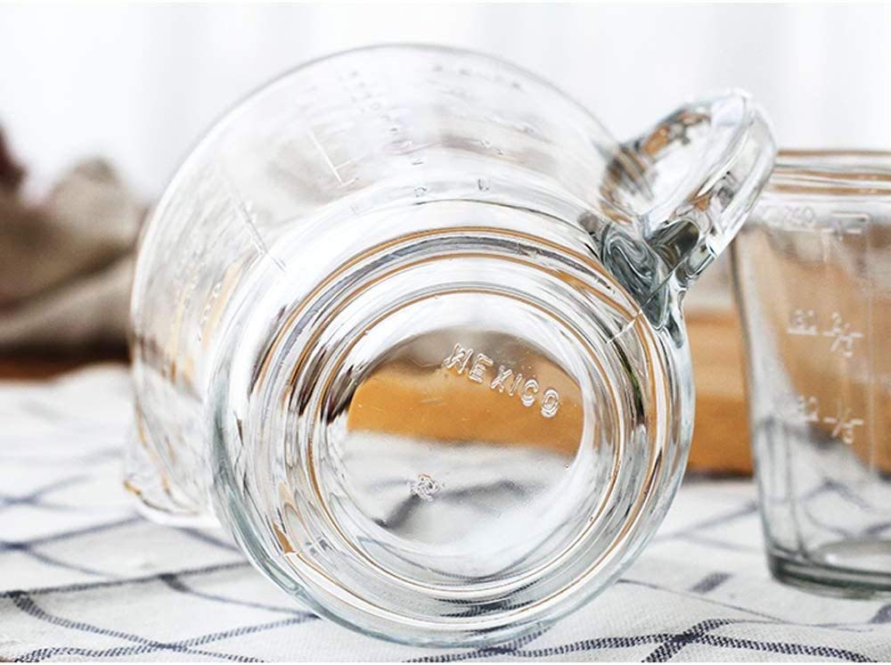 Premium Glass Measuring Jugs for Baking & Cooking - 4 Cup (32oz) Large Measuring Cups with Spout & Handle - Essential Kitchen Utensils for Liquid & Dry Ingredients - Perfect for Baking, Meal Prep & Coffee Brewing