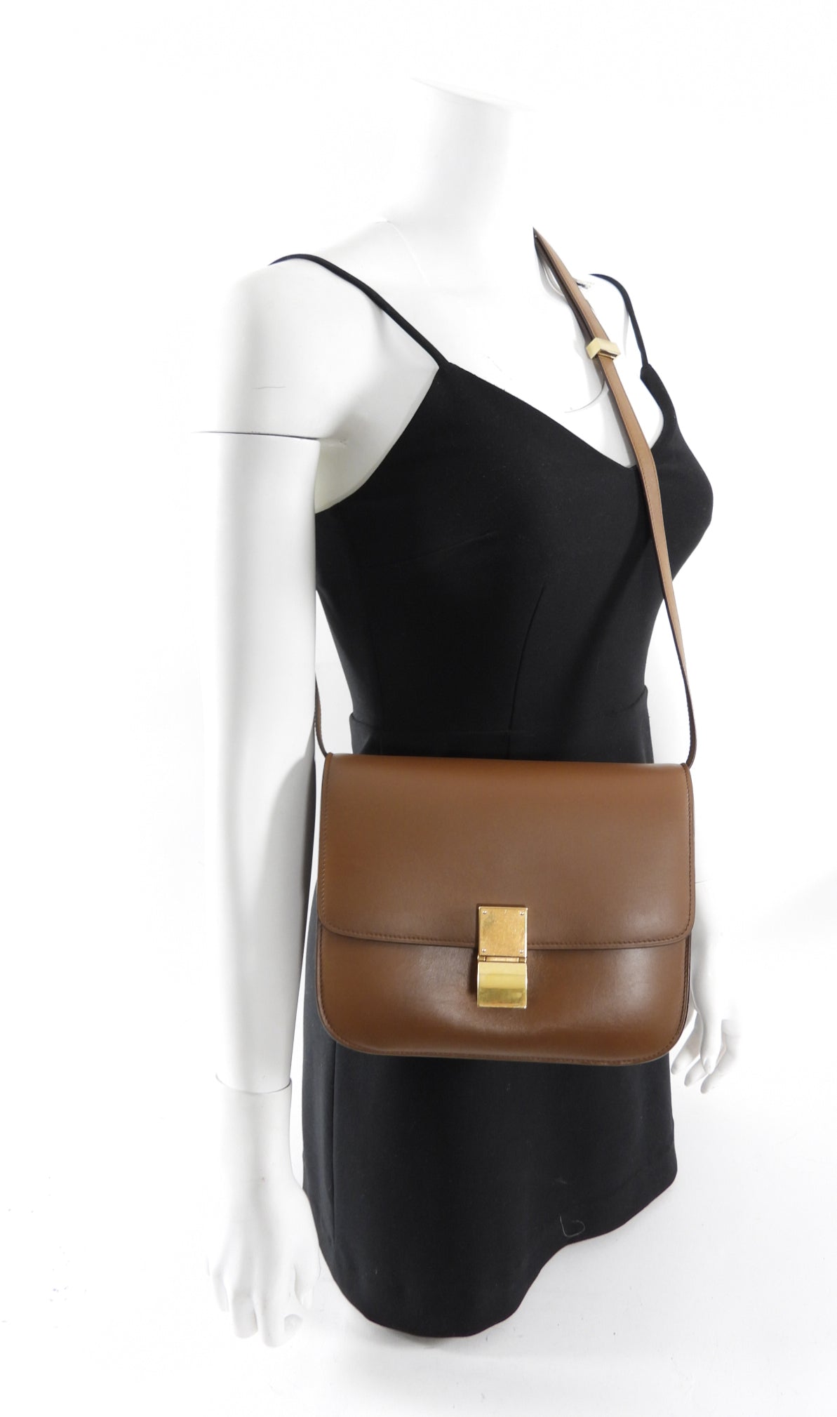 Celine Medium Box Bag in Brown Leather - Stylish & Timeless Crossbody Bag for Women | Perfect for Work, Travel & Everyday Use