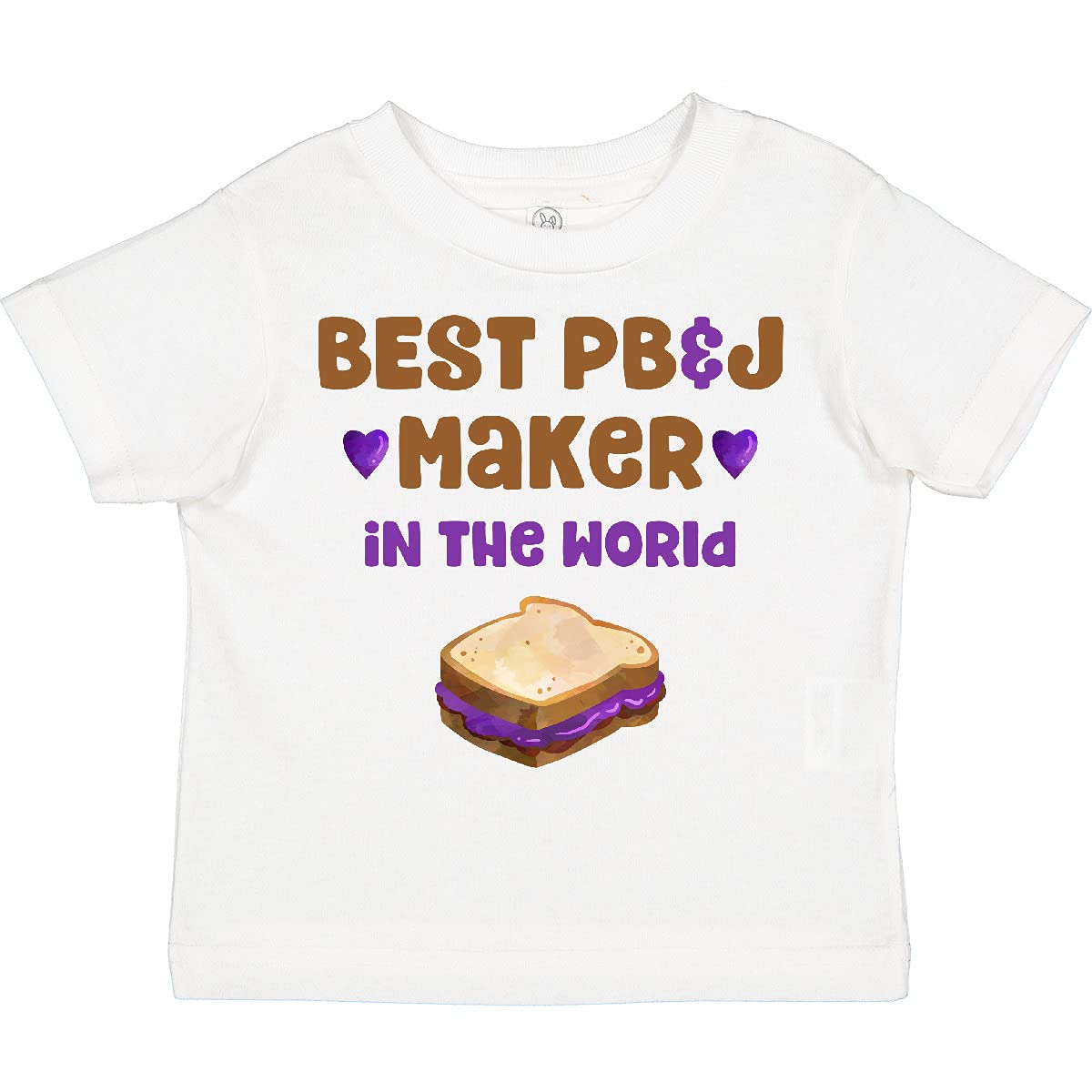 Inktastic World's Best PBJ Maker Toddler T-Shirt - Cute Graphic Tee for Kids, Funny Peanut Butter Jelly Sandwich Lover Outfit - Perfect for Playdates, Preschool & Family Activities