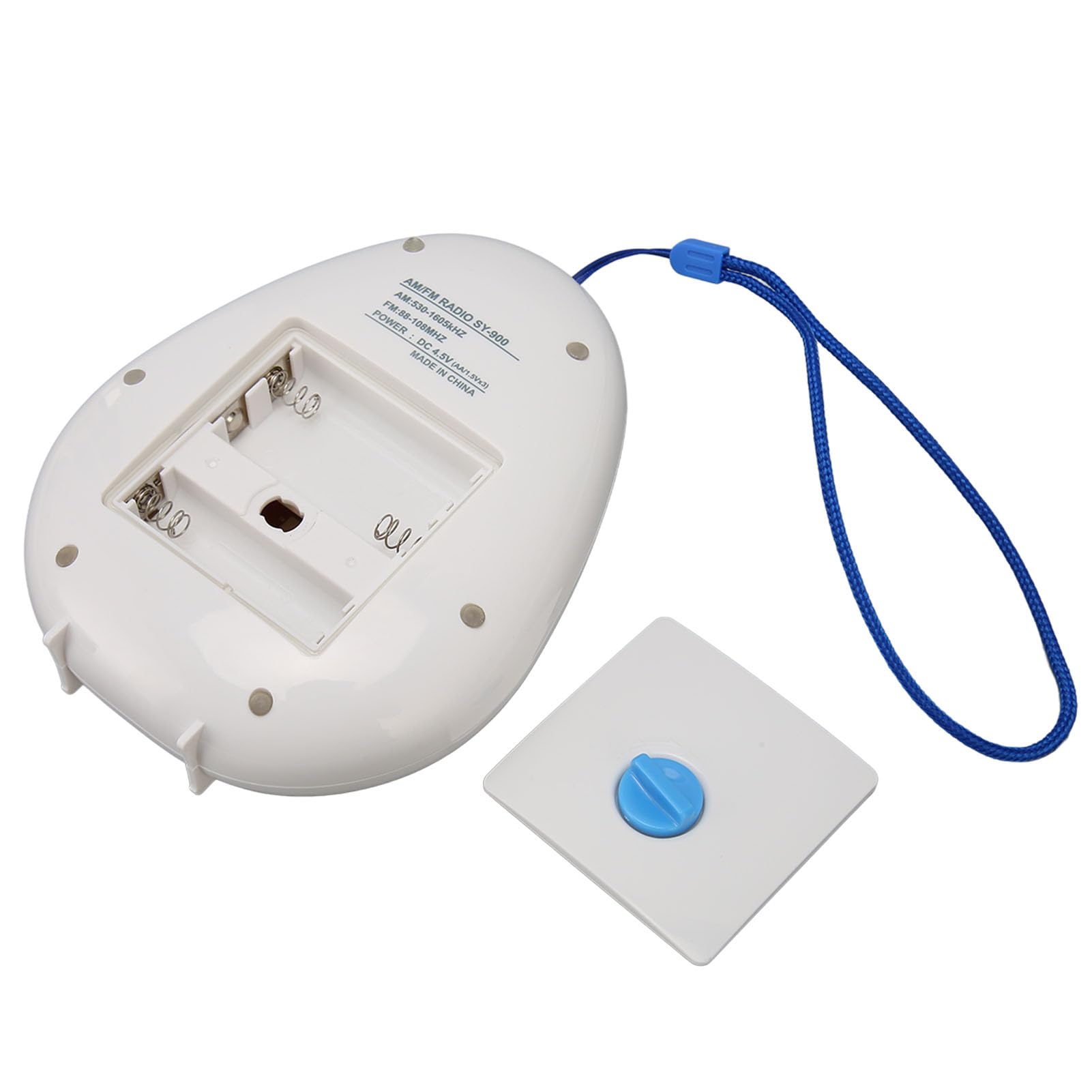 Waterproof Portable Shower Radio with AM/FM - Battery Operated Bathroom Speaker for Indoor & Outdoor Use - Perfect for Bathing, Camping, Beach and Poolside Relaxation