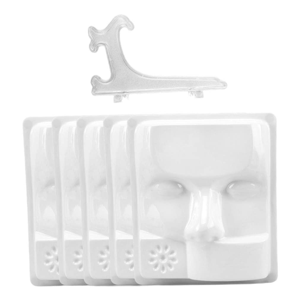 Professional Eyelash Extension Practice Tray - White Plastic Lash Mannequin Training Head for Beginners | Perfect for Salon Training & Home Practice