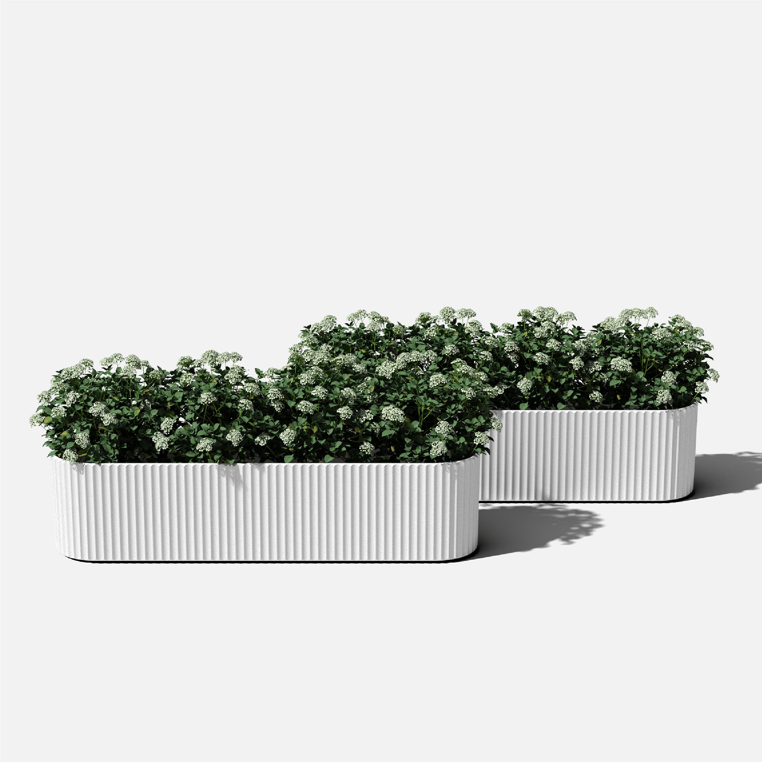 Veradek Demi Series Window Box Planter - 24 Inch Long Outdoor Planter Box for Windowsill, Balcony, Railing | Durable Crack-Resistant Plastic & Concrete Material | Modern Flower Pot for Herbs, Succulents, Flowers | Perfect for Home, Apartment, and Garden Decor