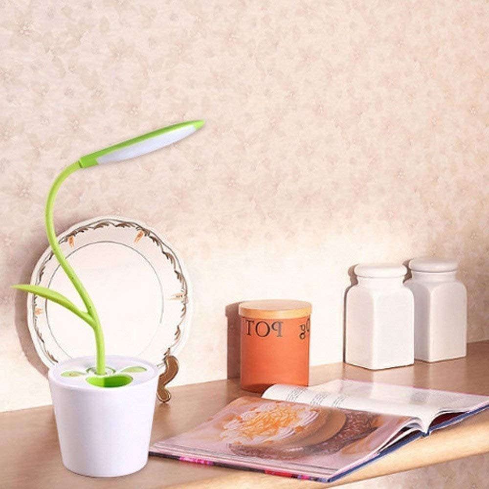 Modern LED 5W Adjustable USB Table Lamp - Eye Protection Reading Light for Kids, Plants & Seedlings | Creative Cartoon Design for Bedroom, Study & Office Decor