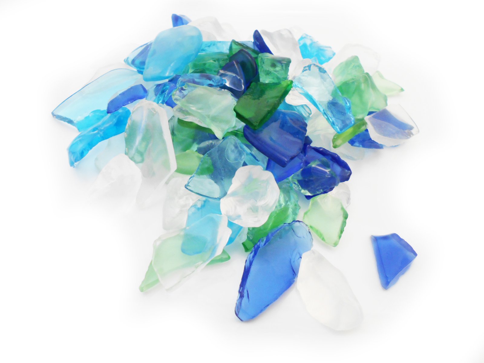 1/2 Lb Light Color Mix Replica Beach Sea Glass for Crafts - Mosaic Lamp & Vase Filling - Florida Shells & Gifts - Perfect for DIY Home Decor, Wedding Centerpieces and Beach Theme Party Decorations