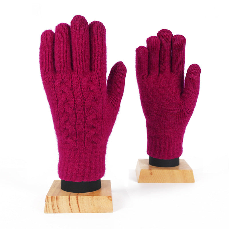 Warm Fleece Touch Screen Knitted Gloves for Winter - Soft Thermal Texting Gloves for Smartphones - Perfect for Outdoor Activities, Running, Hiking & Commuting