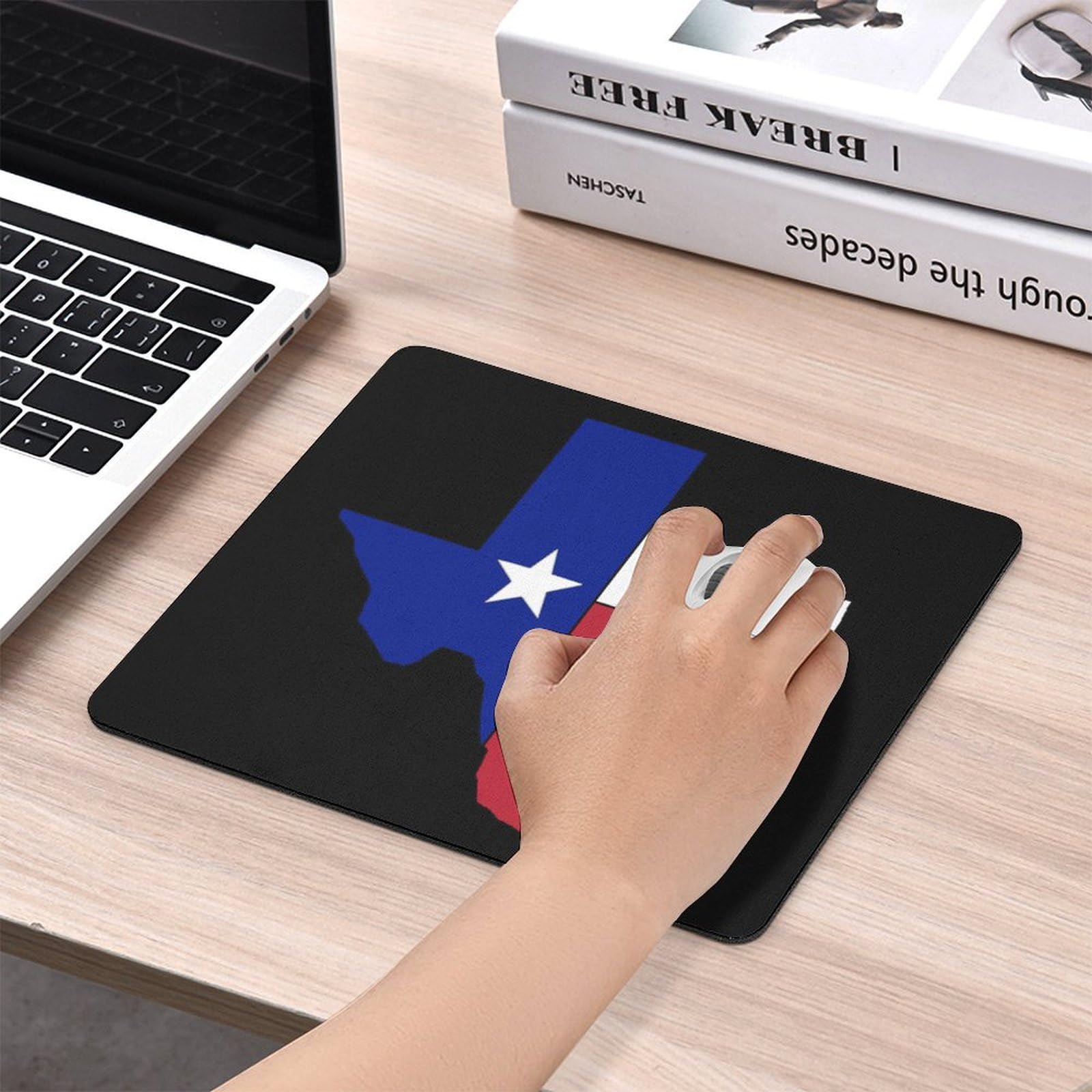 Texas Flag Map Mouse Pad - Durable Non-Slip Waterproof Gaming Mouse Mat (20x25cm) for Home & Office Use | Perfect for PC, Laptop, Workstation & Gaming Setup