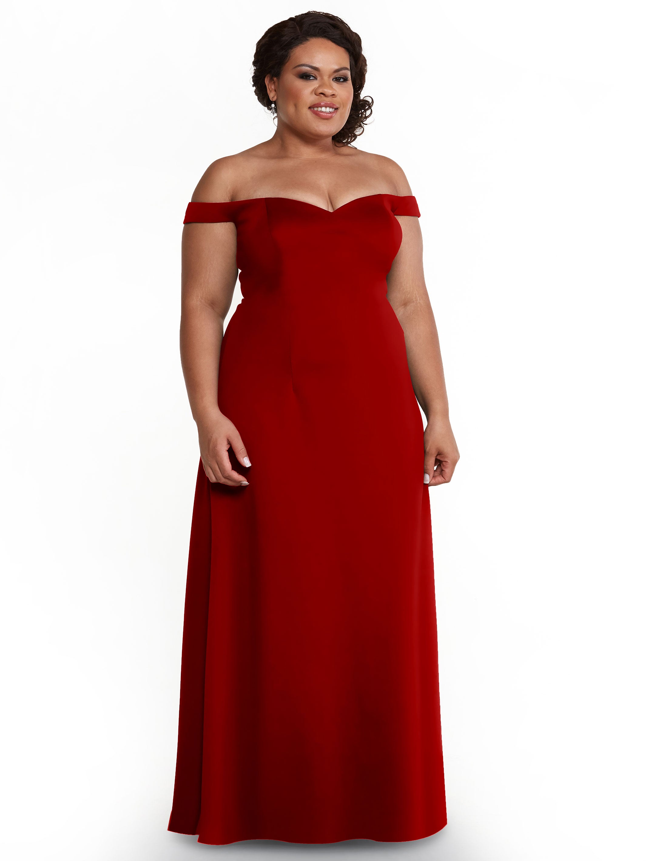 Elegant A-Line Double Knit Bridesmaid Dress with Off-the-Shoulder Straps - Perfect for Weddings, Formal Events & Special Occasions