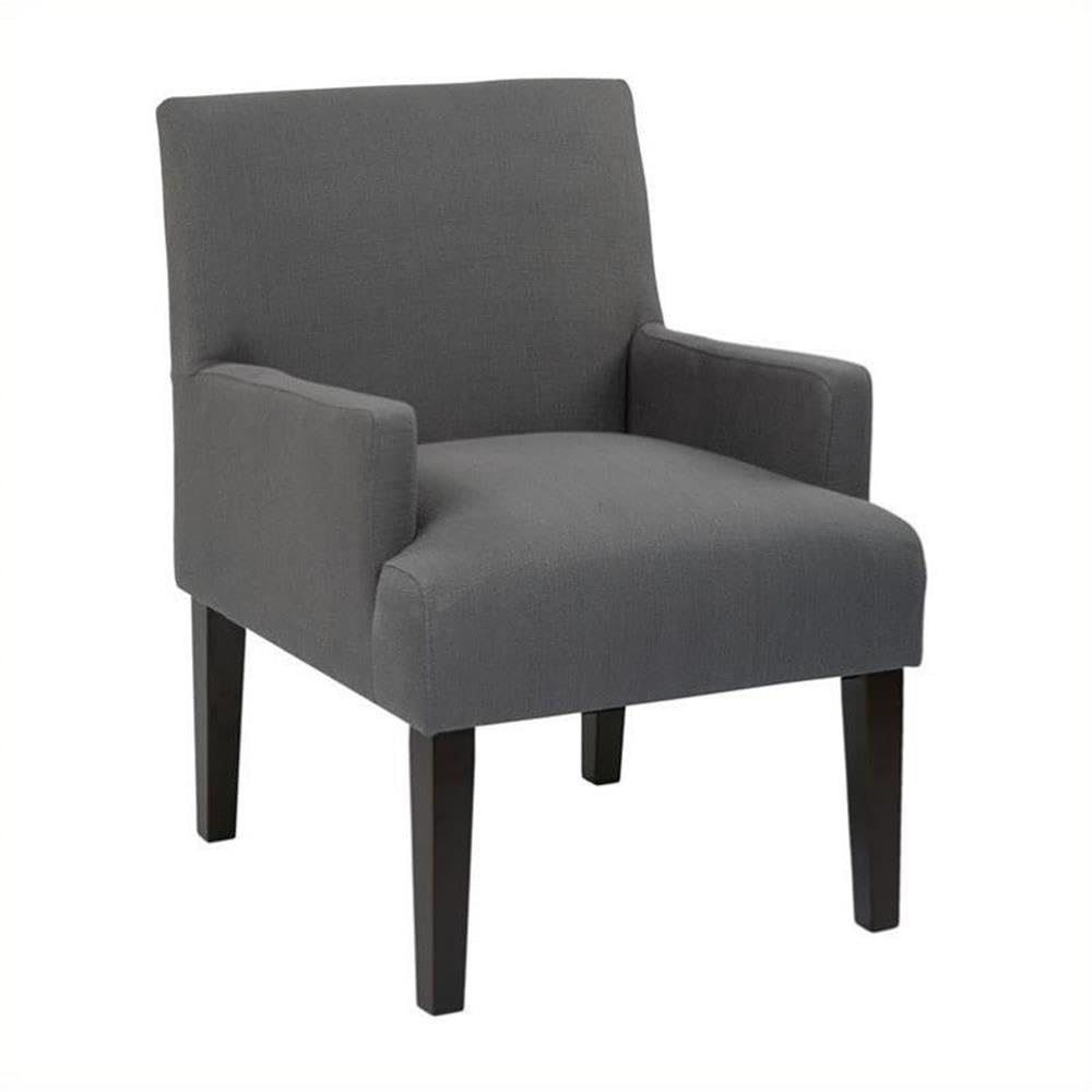 Pemberly Row Guest Chair in Charcoal - Modern Office & Home Accent Chair - Perfect for Reception Areas, Living Rooms & Waiting Rooms
