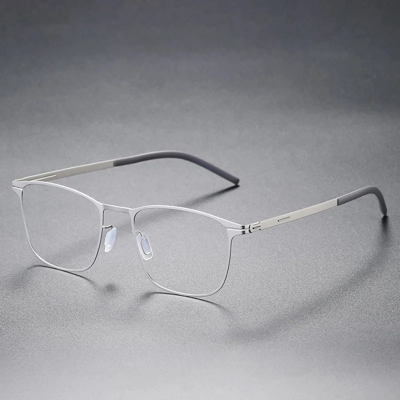 Aimee Unisex Full Rim Square Stainless Steel Eyeglasses Frame 2259 - Lightweight Durable Glasses for Men & Women - Perfect for Reading, Work, and Everyday Fashion