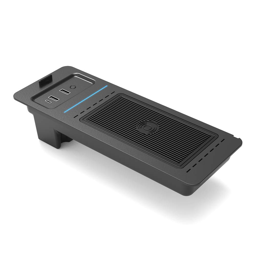 Fast Charging Car Wireless Charger Mount for Ford F-150 2015-2020 - 10W QC 3.0 Qi-Certified Phone Holder Compatible with iPhone 15/14/13, Samsung Galaxy S23/S22 - 36W USB Port for Multiple Devices - Perfect for Road Trips & Daily Commutes
