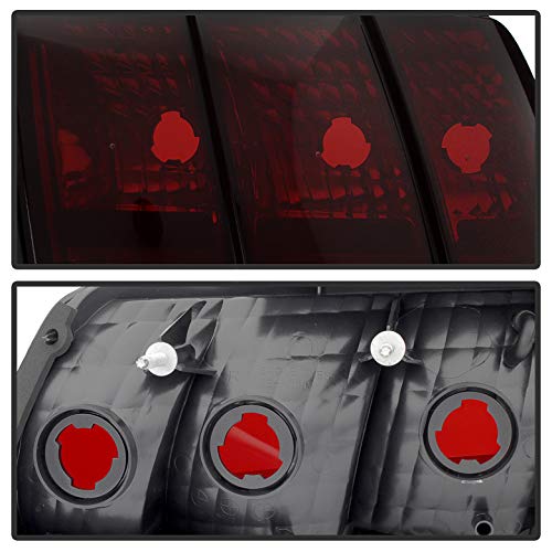 ACANII Red Smoked Tail Lights Brake Lamps Pair for 1999-2004 Ford Mustang - Replacement Driver & Passenger Side Lights - Enhance Style & Night Visibility for Muscle Car Enthusiasts