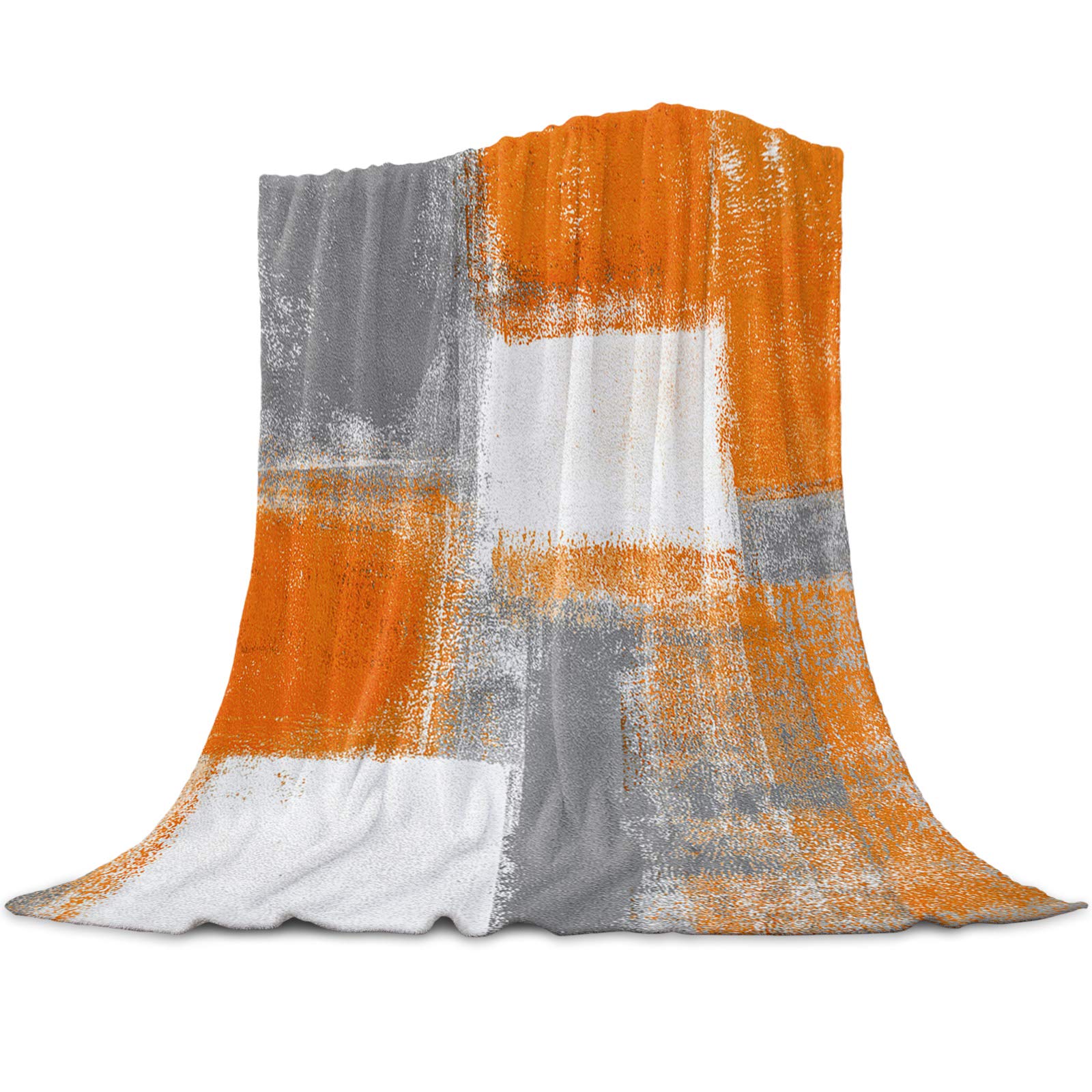 Modern Art Throw Blanket - Soft Fuzzy Plush Flannel Bed Blanket 40