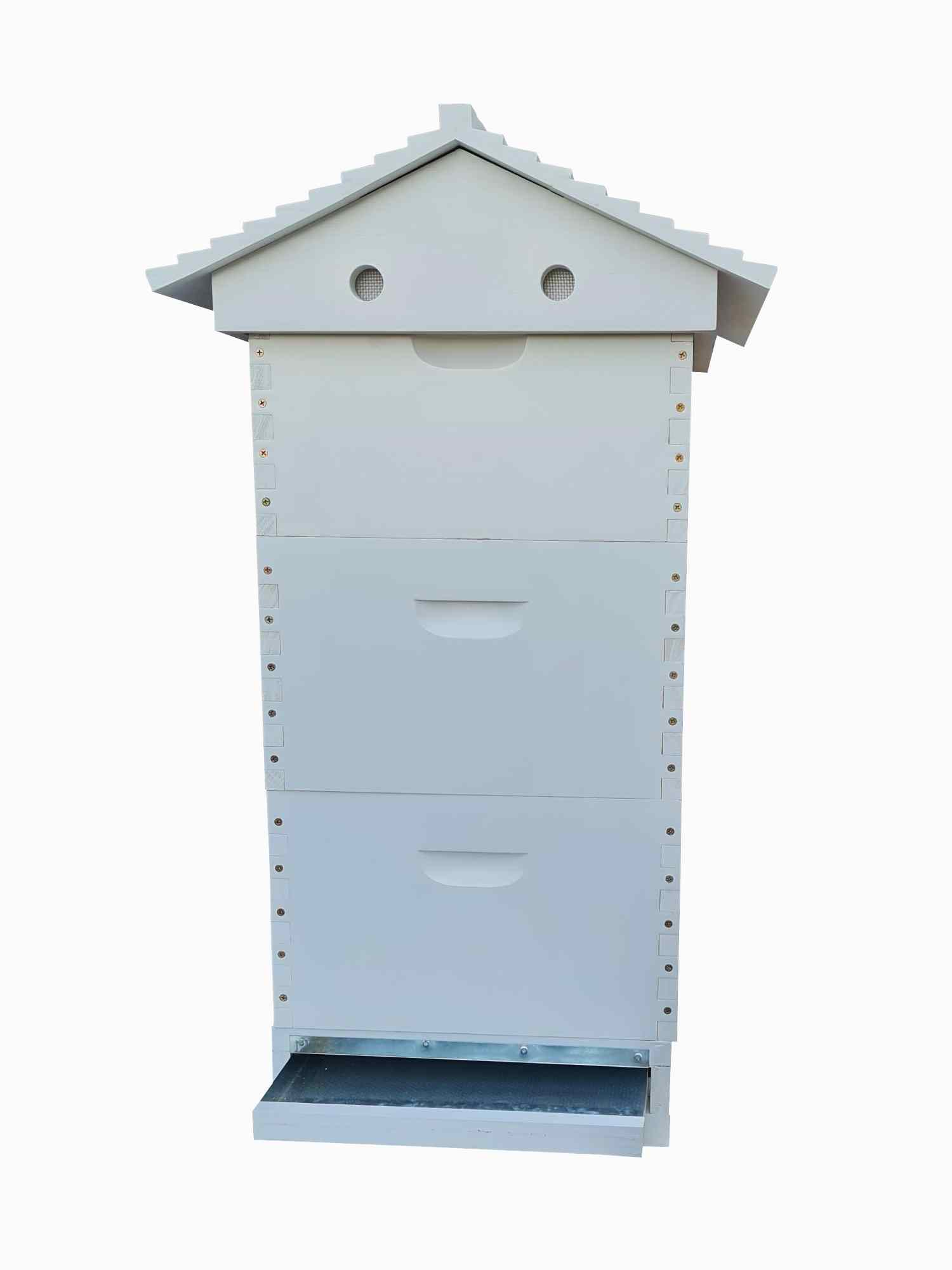 3-Tier Expandable Beehive Kit - Pre-Assembled & Painted for Beekeeping | Perfect for Backyard Hives, Honey Production & Pollinator Gardens