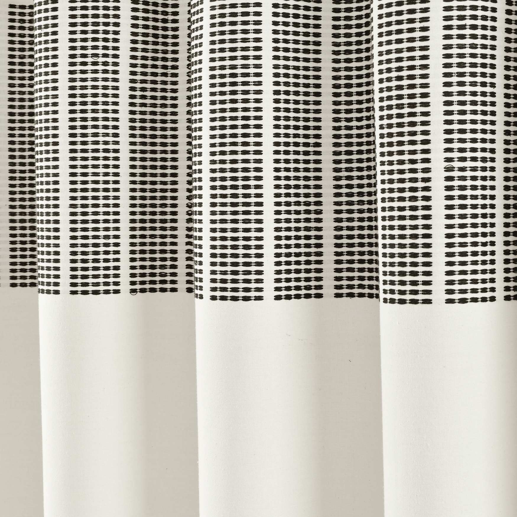 Eco-Friendly Striped Cotton Blend Shower Curtain - Handwoven & Yarn Dyed for Bathroom Decor - Perfect for Modern, Farmhouse, or Coastal Style Bathrooms