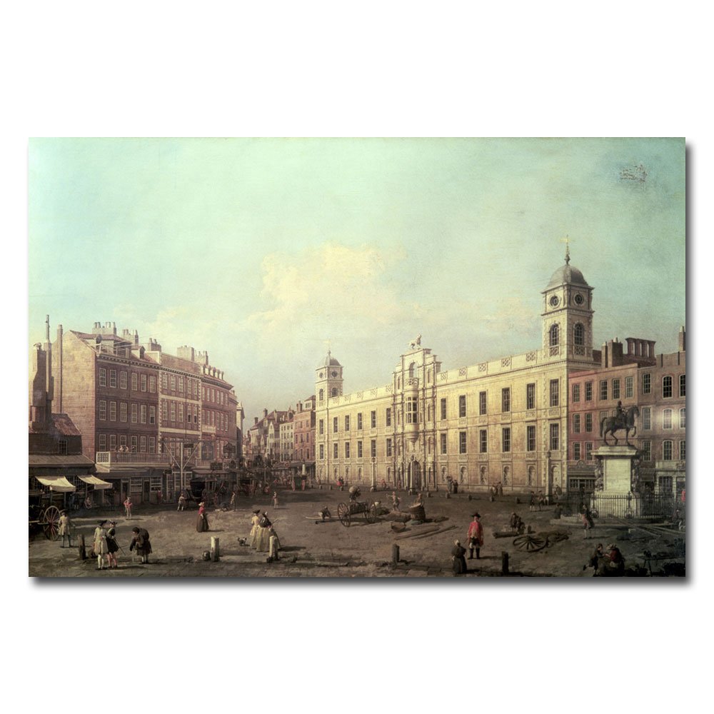 Trademark ART Northumberland House Canvas Art by Canaletto - 16x24 Inch Wall Decor - Perfect for Living Room, Bedroom & Office