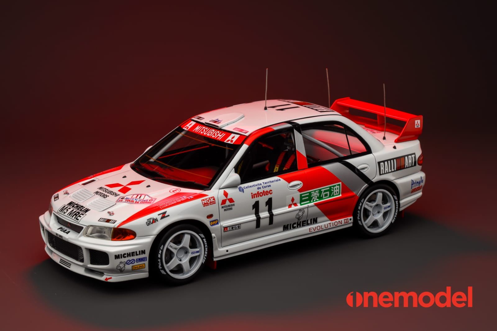 1:18 Scale Mitsubishi Lancer EVO III WRC Racing Version Diecast Model Car - Collectible Toy for Racing Enthusiasts & Display for Home/Office Decor