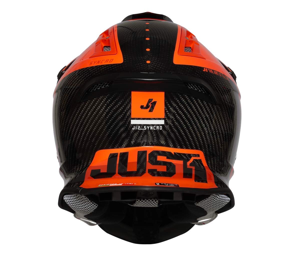 Just1 Racing J12 Syncro Carbon Fiber MX Off-Road Motocross Helmet - Lightweight & Durable for Trail Riding, Motocross Racing & Adventure Biking