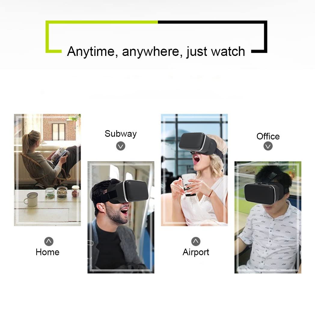 Lunette 3D VR Headset, Virtual Reality Goggles with Bluetooth Controller for iPhone 13 Pro Max/13 Pro/13/12/11, Samsung Galaxy S21, Huawei, Xiaomi - Immersive Gaming & Movie Watching Experience (Color: F, Size: iOS)