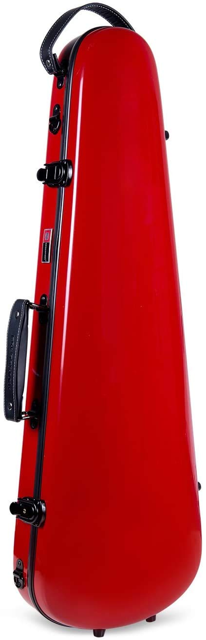 Crossrock CRF1020VRD Fiberglass 4/4 Full Size Violin Case - Red Backpack Style | Professional Violin Storage & Travel Protection for Musicians
