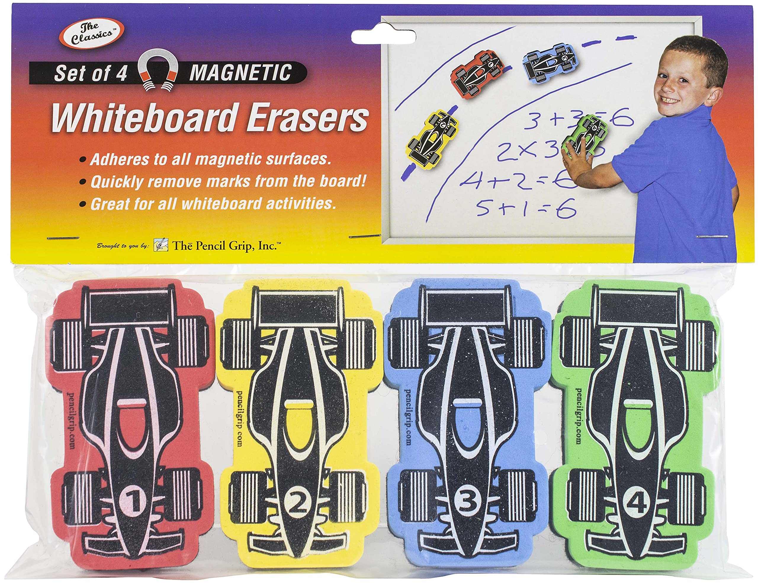 The Pencil Grip Premium Whiteboard Eraser - Soft Microfiber Dry Erase Board Cleaner for Classroom, Office & Home Use - Ideal for Whiteboards, Glass Boards & Magnetic Boards