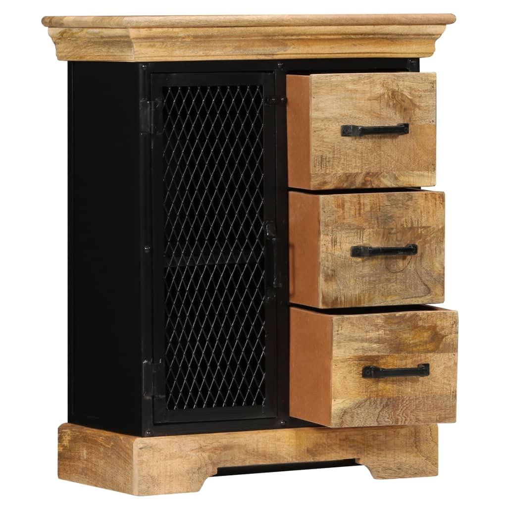 Rustic Side Cabinet with Storage - 23.6