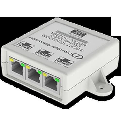 Cyberdata 3 Port Gigabit Ethernet Switch - High Speed Network Switch for Home & Office, Gaming & Streaming | Compact Desktop Ethernet Splitter for PC, Laptop, Router & Smart Devices