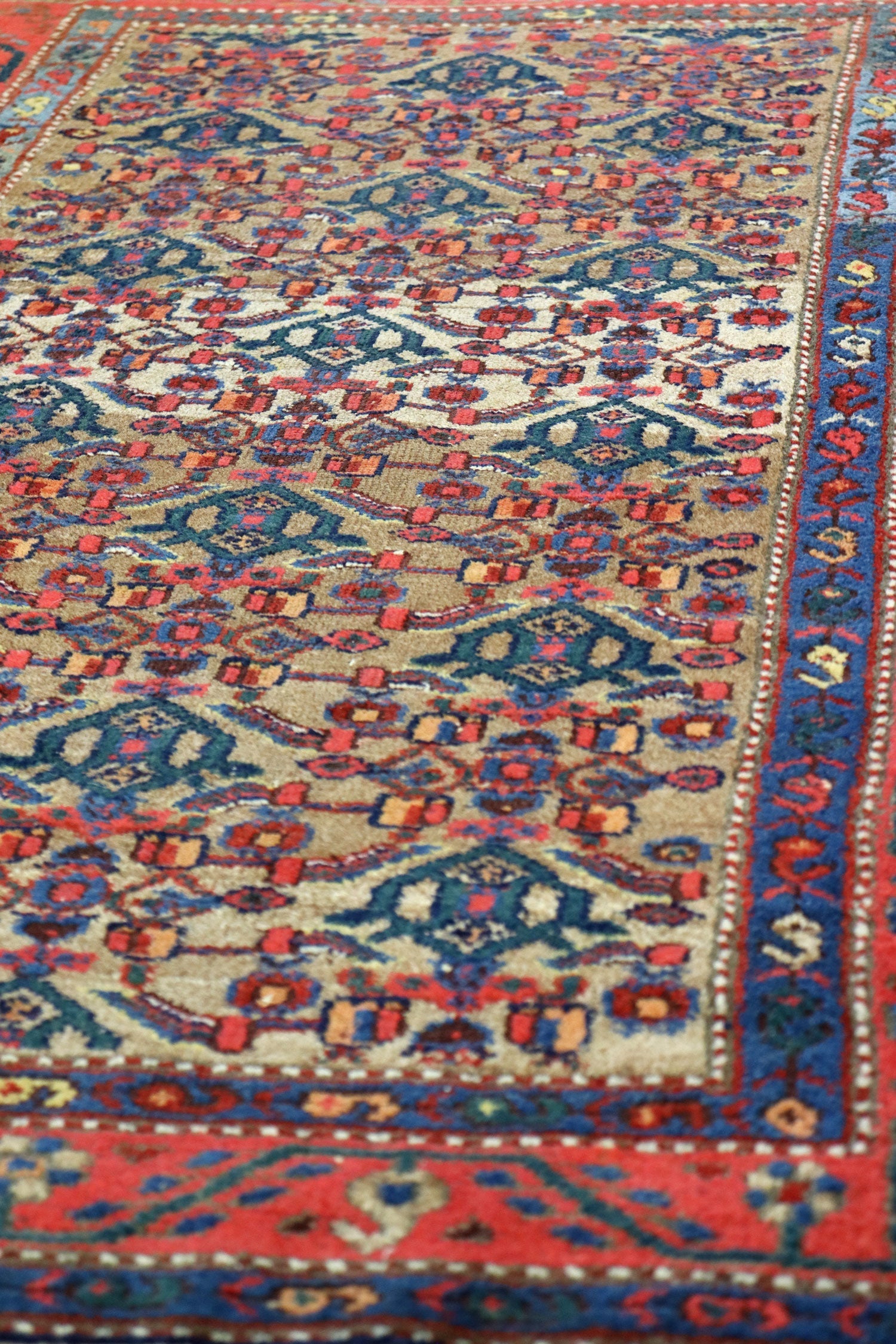 Vintage Handwoven Camel Hair Hamadan Tribal Rug - Authentic Persian Design JF8523 for Living Room, Bedroom & Boho Decor
