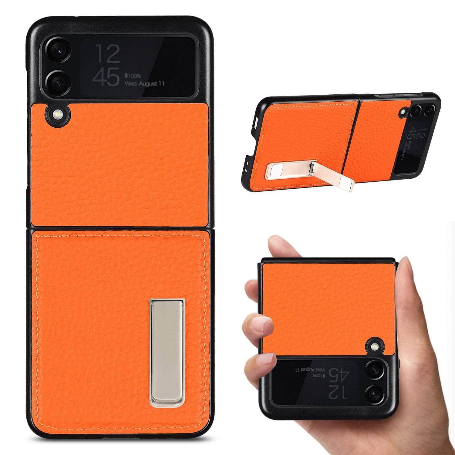 Premium Galaxy Z Flip 3 5G Wallet Case with Card Slots - Slim Protective Cover for Everyday Use & Travel Essentials