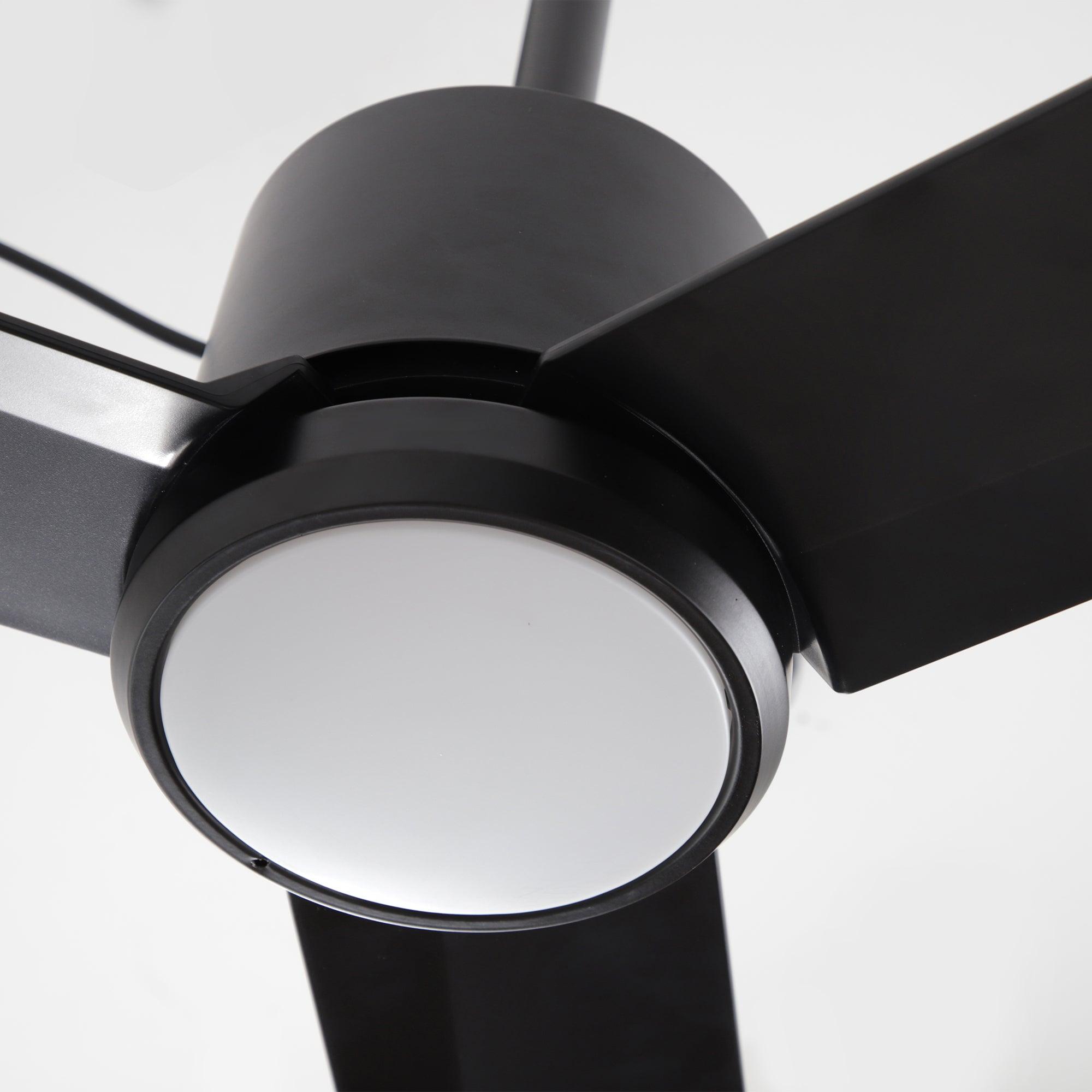 42 Inch IP65 Waterproof Ceiling Fan with LED Light - Indoor/Outdoor Use for Patio, Pool Area, Bathroom & Covered Porches - Black Finish with Convenient Hanging Hook