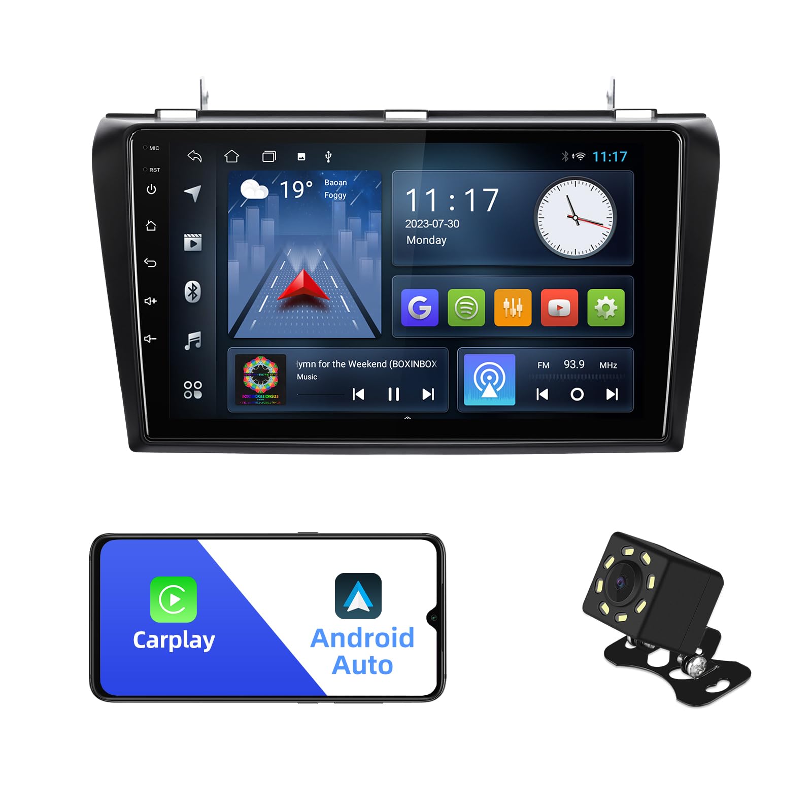 2004-2009 Mazda 3 Android 10 Double Din Car Stereo - 9