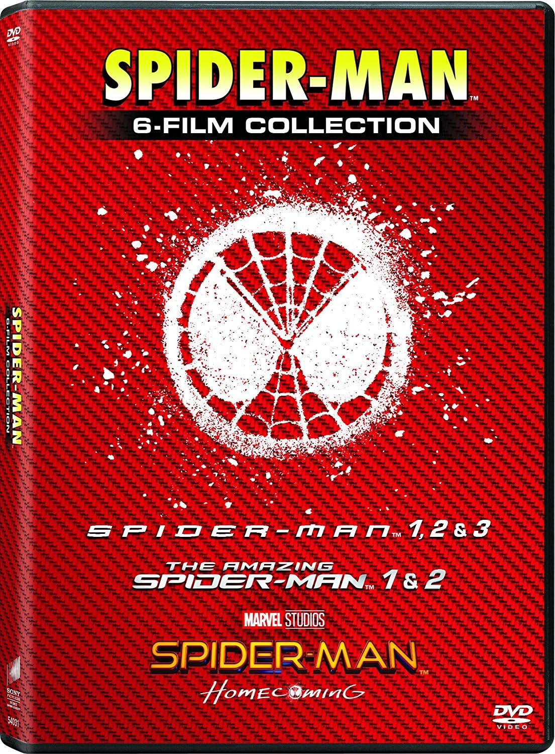 Spider-Man Movie Collection DVD Set - The Amazing Spider-Man 2, Amazing Spider-Man, Spider-Man (2002), Spider-Man 2 (2004), Spider-Man 3 (2007), Spider-Man: Homecoming - Complete Series for Marvel Fans & Movie Night Entertainment