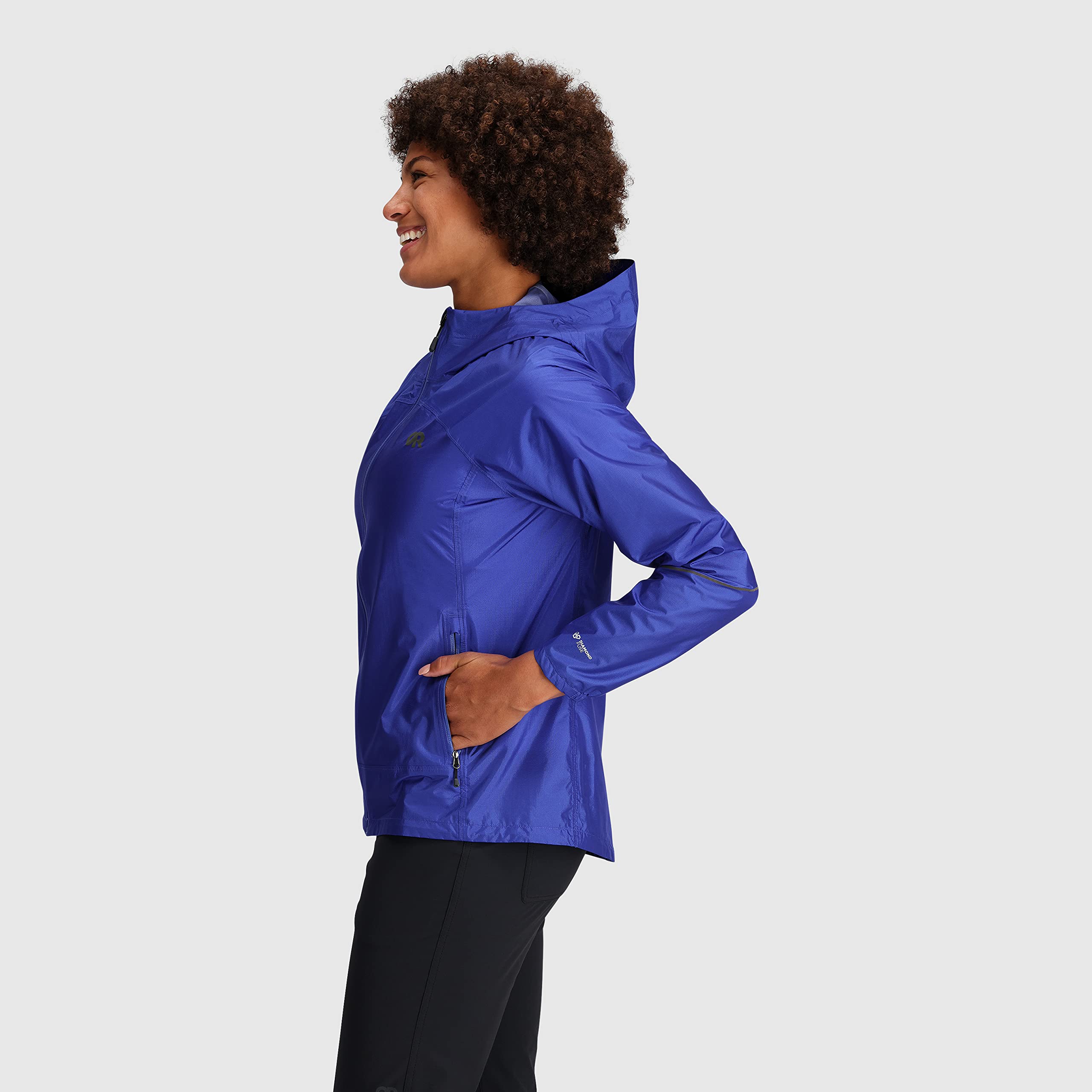 Outdoor Research Women's Ultralight Helium Waterproof Rain Jacket - Breathable Windproof Hiking Shell, Ultramarine Blue, XS - Perfect for Backpacking, Camping & Outdoor Adventures
