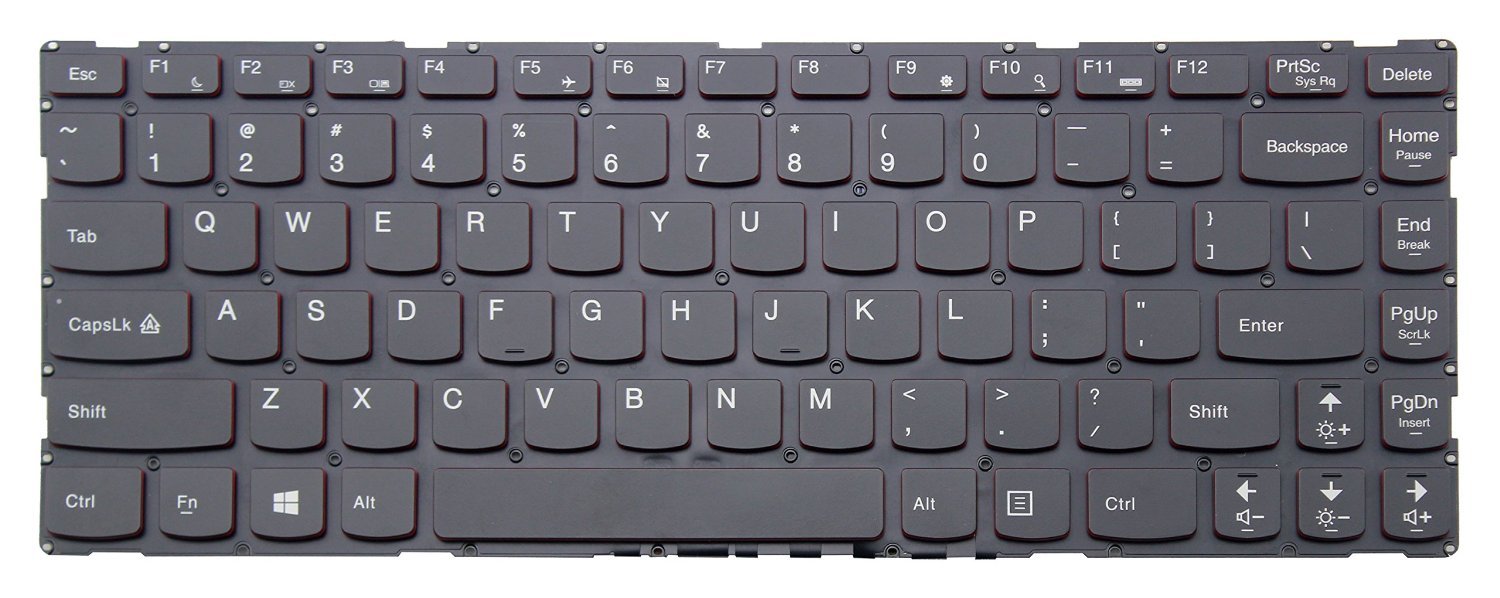 Original Laptop Keyboard Replacement for Lenovo Y40-80 - US Layout Black Keys - Compatible with Lenovo Y40-80 Laptop - Perfect for Typing, Gaming & Office Work